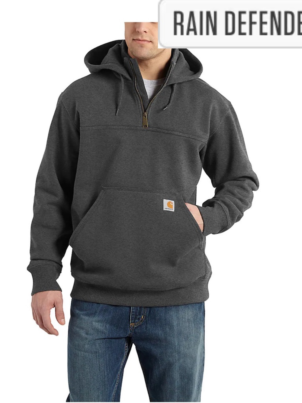 Carhartt Men’s Zip-Up Hoodie - Carbon Heathers